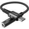 Adaptér USB-C na mini jack 3,5 mm Acefast C1-07 18 cm (černý)