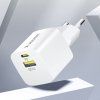 Wozinsky WWCEAC GaN USB-A USB-C 33W nabíječka do zásuvky - bílá