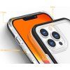 Průhledný silikonový kryt 3v1 pro iPhone 14 Pro Max s červeným rámečkem