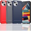Flexibilní kryt s karbonovým vzorem pro iPhone 15 - černý