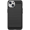 Flexibilní kryt s karbonovým vzorem pro iPhone 15 - černý