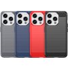 Flexibilní kryt s karbonovým vzorem pro iPhone 15 Pro - černý