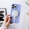 Magnetický barevný matný kryt pro iPhone 15 Plus - fialový