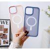Magnetický barevný matný kryt pro iPhone 15 Plus - fialový