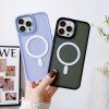 Magnetický barevný matný kryt pro iPhone 15 Plus - fialový