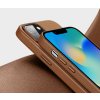 Kožený kryt Dux Ducis Grit pro iPhone 14 Plus Elegantní kryt z umělé kůže (kompatibilní s MagSafe) Hnědý
