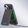 Peněženka 3v1 se stojánkem pro iPhone 14 Plus MagSafe RFID blokátor Dux Ducis Rafi Mag - černá