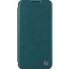 Nillkin Qin Leather Pro Case iPhone 14 Plus kryt fotoaparátu, flipové pouzdro, zelené