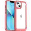 Pevný kryt Outer Space pro iPhone 14 Plus s gelovým rámečkem červený