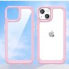 Pevný kryt Outer Space pro iPhone 14 Plus s gelovým rámečkem růžový