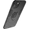 Pouzdro Ring Armor pro iPhone 14 Plus, obrněný kryt, magnetický držák, kroužek, černý