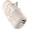 Wozinsky WF16-YLS 5000mAh 15W Lightning Mini Power Bank so vstavaným káblom USB-C a nabíjačkou pre Apple Watch - béžová