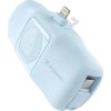 Wozinsky WF16-YLS 5000mAh 15W Lightning Mini Powerbanka s vestavěným kabelem USB-C a nabíječkou pro Apple Watch - modrá