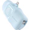 Wozinsky WF16-YLS 5000mAh 15W Lightning Mini Powerbanka s vestavěným kabelem USB-C a nabíječkou pro Apple Watch - modrá