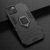 Pouzdro Ring Armor pro iPhone 14, obrněný kryt, magnetický držák, kroužek, černý