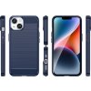 Carbon Case iPhone 14 kryt s flexibilním gelovým zadním krytem modrý