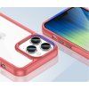 Pevný kryt Outer Space pro iPhone 14 Pro s gelovým rámečkem červený