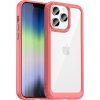 Pevný kryt Outer Space pro iPhone 14 Pro s gelovým rámečkem červený