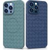 Tkaný kryt MagSafe pro iPhone 14 Pro - tmavě modrý