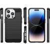 Flexibilní gelový zadní kryt Carbon Case pro iPhone 14 Pro, černý