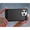 Flexibilní gelový zadní kryt Carbon Case pro iPhone 14 Pro, černý