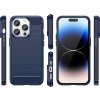 Flexibilní gelový zadní kryt Carbon Case pro iPhone 14 Pro modrý