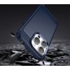 Flexibilní gelový zadní kryt Carbon Case pro iPhone 14 Pro modrý