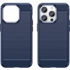 Flexibilní gelový zadní kryt Carbon Case pro iPhone 14 Pro modrý