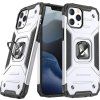 Pouzdro Wozinsky Ring Armor pro iPhone 14 Pro Max, magnetický držák, stříbrná