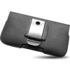 Horizontálne kožené púzdro FIXED Posh so zatváraním, veľkosť 5XL+, čierne