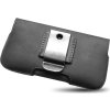 Horizontálne kožené púzdro FIXED Posh so zatváraním, veľkosť 6XL, čierne