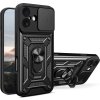 Hybrid Armor Camshield kryt pro iPhone 17 se stojánkem a krytem kamery - černý