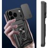 Hybrid Armor Camshield kryt pro iPhone 17 Pro se stojánkem a krytem kamery - černý