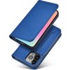 Magnetický kryt s kartou pro iPhone 14, odklápěcí kryt, peněženka, stojánek, modrý