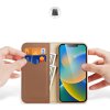 Kožené puzdro Dux Ducis Hivo z pravej kože na karty a dokumenty pre iPhone 14 hnedé