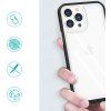 Průhledný silikonový kryt 3v1 pro iPhone 14 s modrým rámečkem