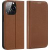 Pouzdro Dux Ducis Skin X2 pro iPhone 14 Pro s magnetickou klopou hnědé