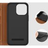 Pouzdro Dux Ducis Skin X2 pro iPhone 14 Pro s magnetickou klopou hnědé