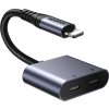 Audio adaptér 2 v 1 Joyroom SY-L02 Lightning na dvojitý Lightning (čierny)