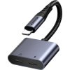 Audio adaptér 2 v 1 Joyroom SY-L02 Lightning na dvojitý Lightning (čierny)