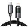 Kabel Joyroom S-A16 Pro Prism Series 30W USB-C - Lightning s displejem 1,2 m - černý