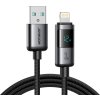 Joyroom S-A16 Pro Prism Series 3A USB-A - Lightning kabel s displejem 1,2 m - černý