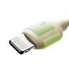 Joyroom S-A53 3A USB-A - Lightning kabel s fluorescenčním hrotem 1,2 m - béžový