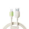 Joyroom S-A53 3A USB-A - Lightning kabel s fluorescenčním hrotem 1,2 m - béžový