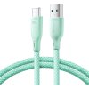Kábel Joyroom Multi-Color Series S-A34 USB-A / USB-C 100W 1m - zelený