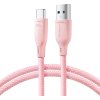 Kábel Joyroom Multi-Color Series S-A34 USB-A / USB-C 100W 1m - ružový