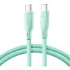 Kábel Joyroom Multi-Color Series S-A34 USB-C / USB-C PD 60W 1m - zelený