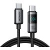 Kabel Joyroom S-A16 Pro Prism Series 100W USB-C - USB-C s digitálním displejem 1,2 m - černý