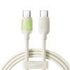 Kabel Joyroom S-A53 60W USB-C - USB-C s fluorescenčním hrotem 1,2 m - béžový