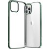 Ultra tenký kryt Joyroom New Beautiful Series s galvanicky pokovovaným rámom pre iPhone 12 Pro Max zelený (JR-BP796)